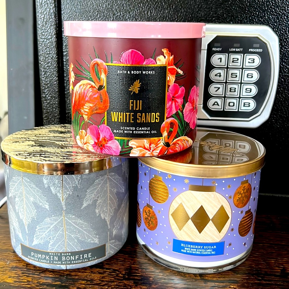 Brand new 3 wick candles from BBW/White Barn